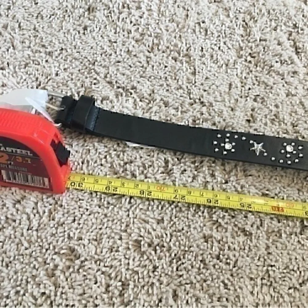 Girls size large black bling belt